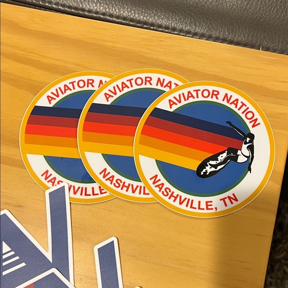 Aviator Nation Red and Blue Tiger Can Coolers with Stickers - Picture 6 of 6